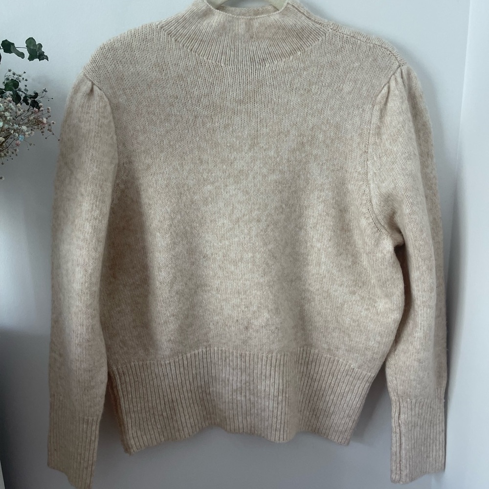 Cream and Tan Marled Warm Sweater